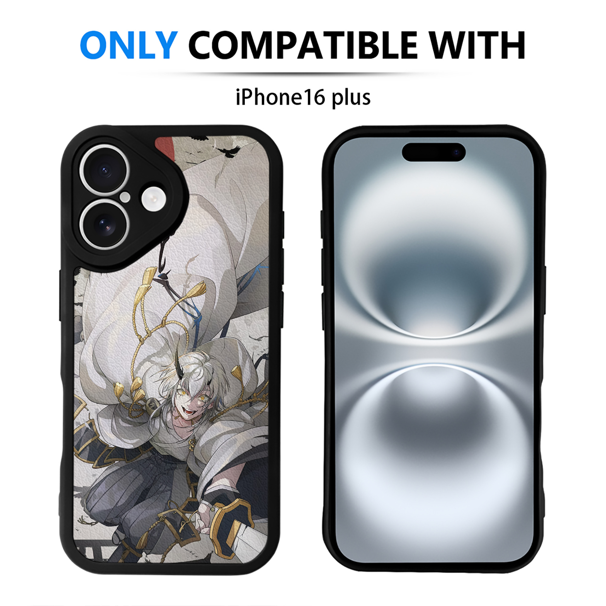 （画像用） 刀剣乱舞 Touken Ranbu 【iPhone 16シリーズ対応】シリコンスマホケース（レザー調） 材質：シリコン